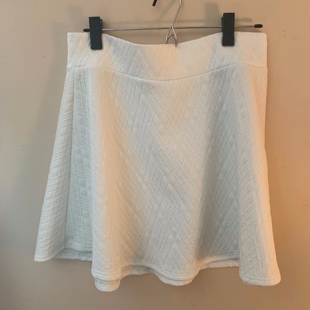 White skater skirt